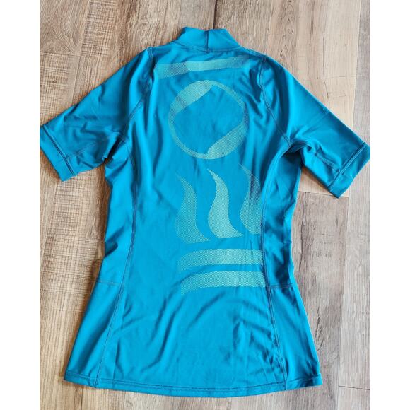Fourth Element women hydroskin short sleeve shirt aqua blue sm upf 50 rash gaurd - Picture 6 of 7